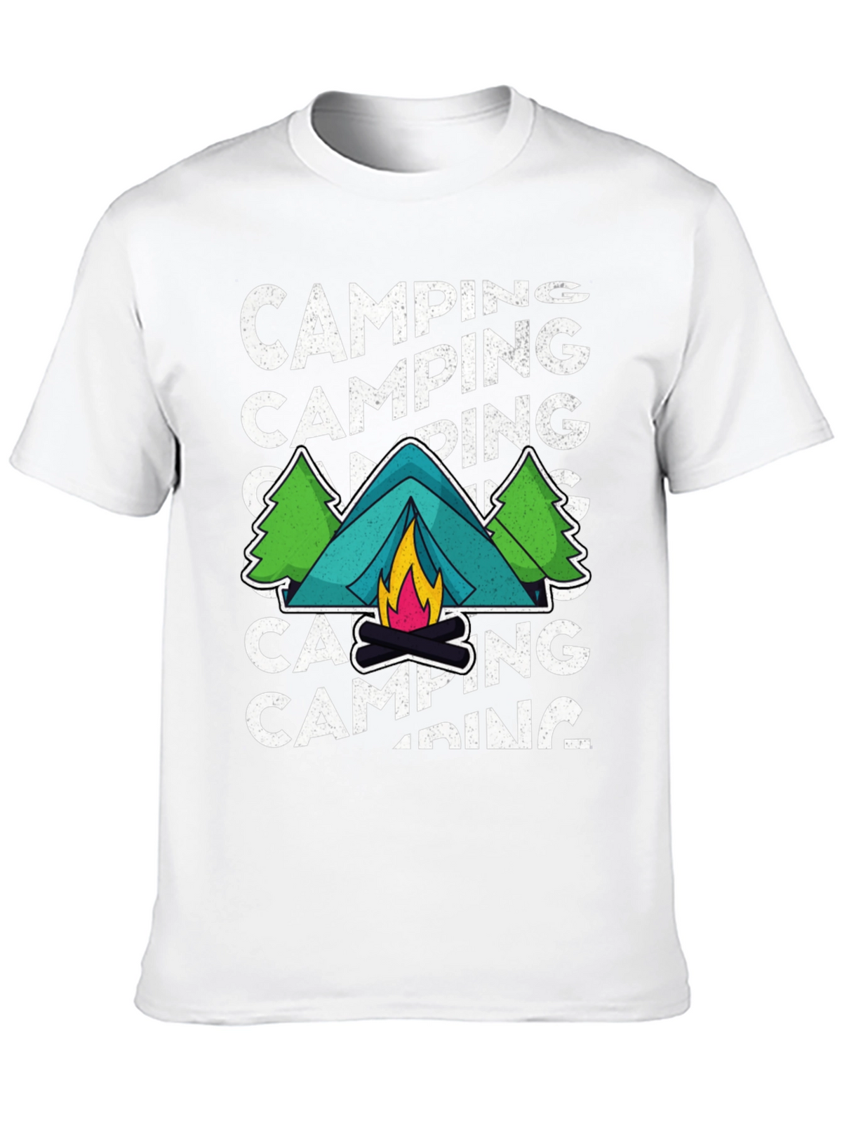 Camping Adventure Graphic Tee - Black