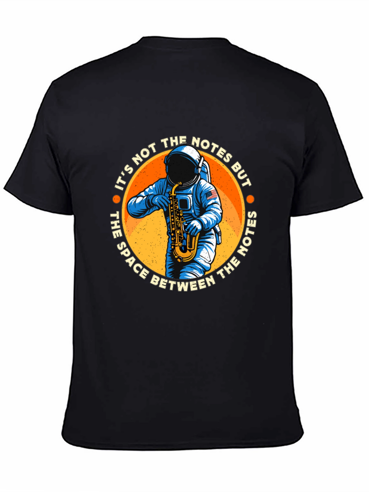 Astronaut Saxophone T-Shirt: Space Between the Notes