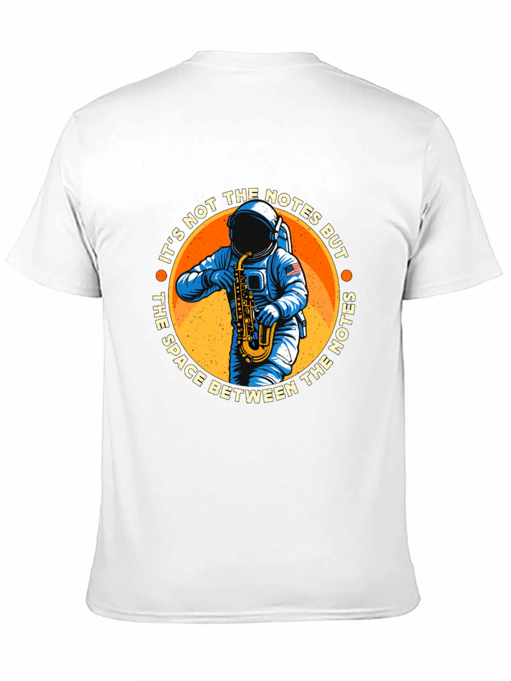 Astronaut Saxophone T-Shirt: Space Between the Notes