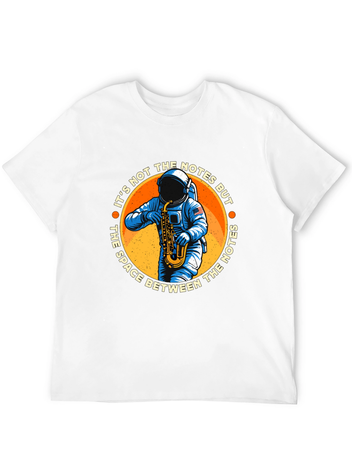 Astronaut Saxophone T-Shirt: Space Between the Notes