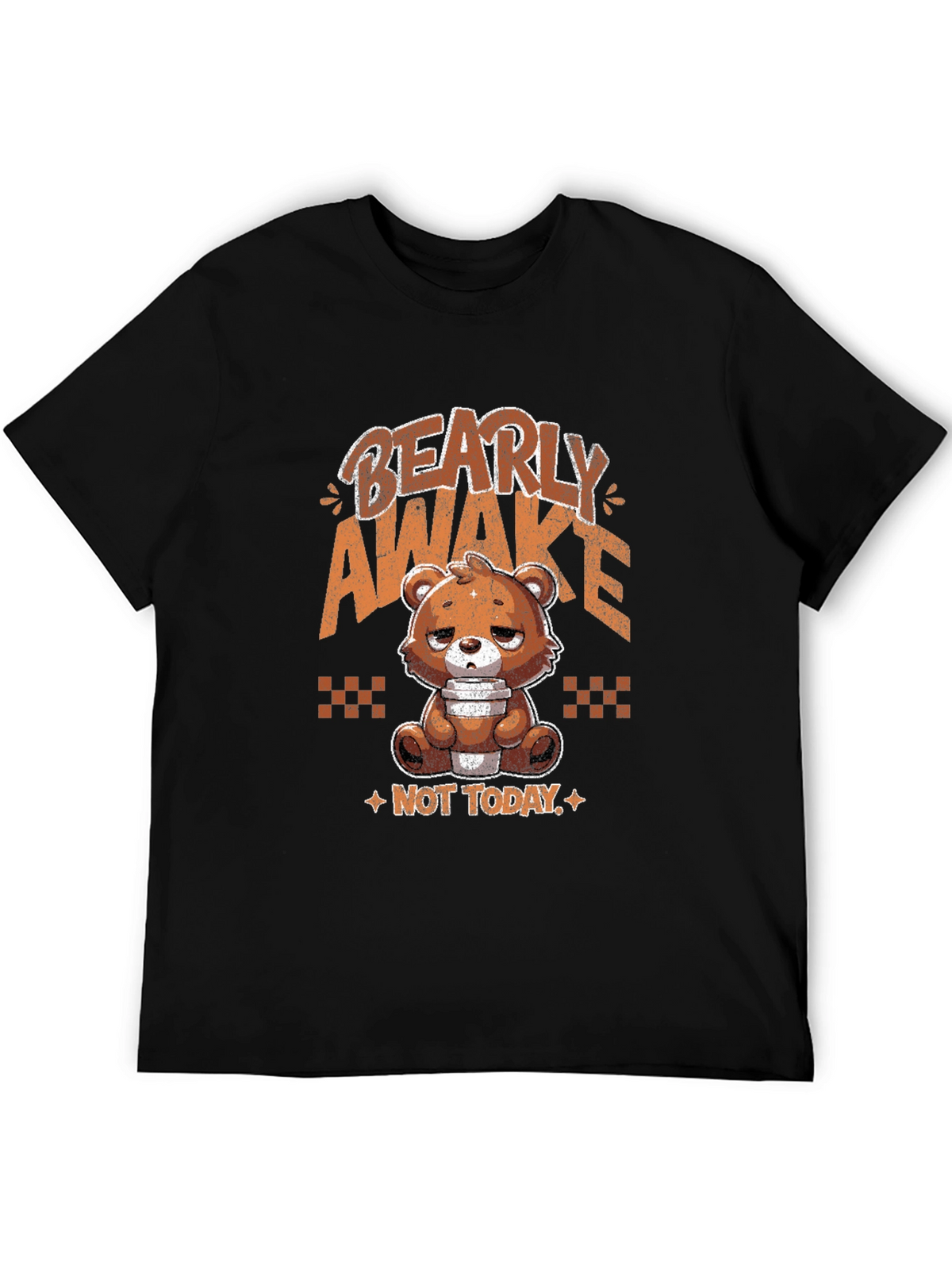 Bearly Awake Graphic Tee - Funny Sleepy Bear T-Shirt