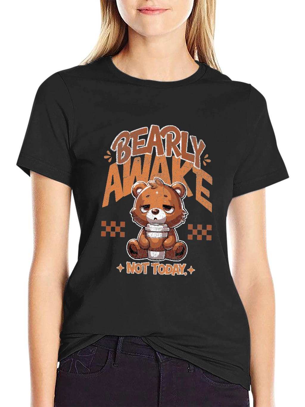 Bearly Awake Graphic Tee - Funny Sleepy Bear T-Shirt