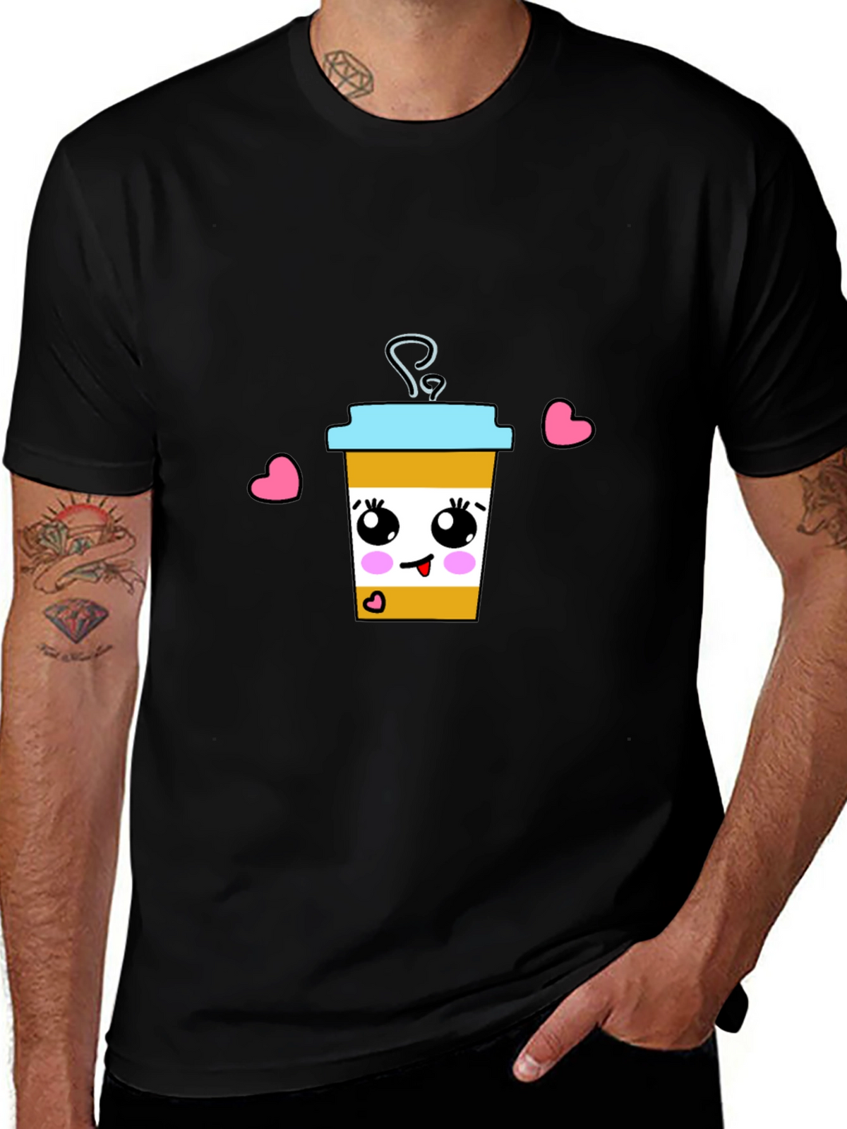 Cute Coffee Cup Graphic T-Shirt