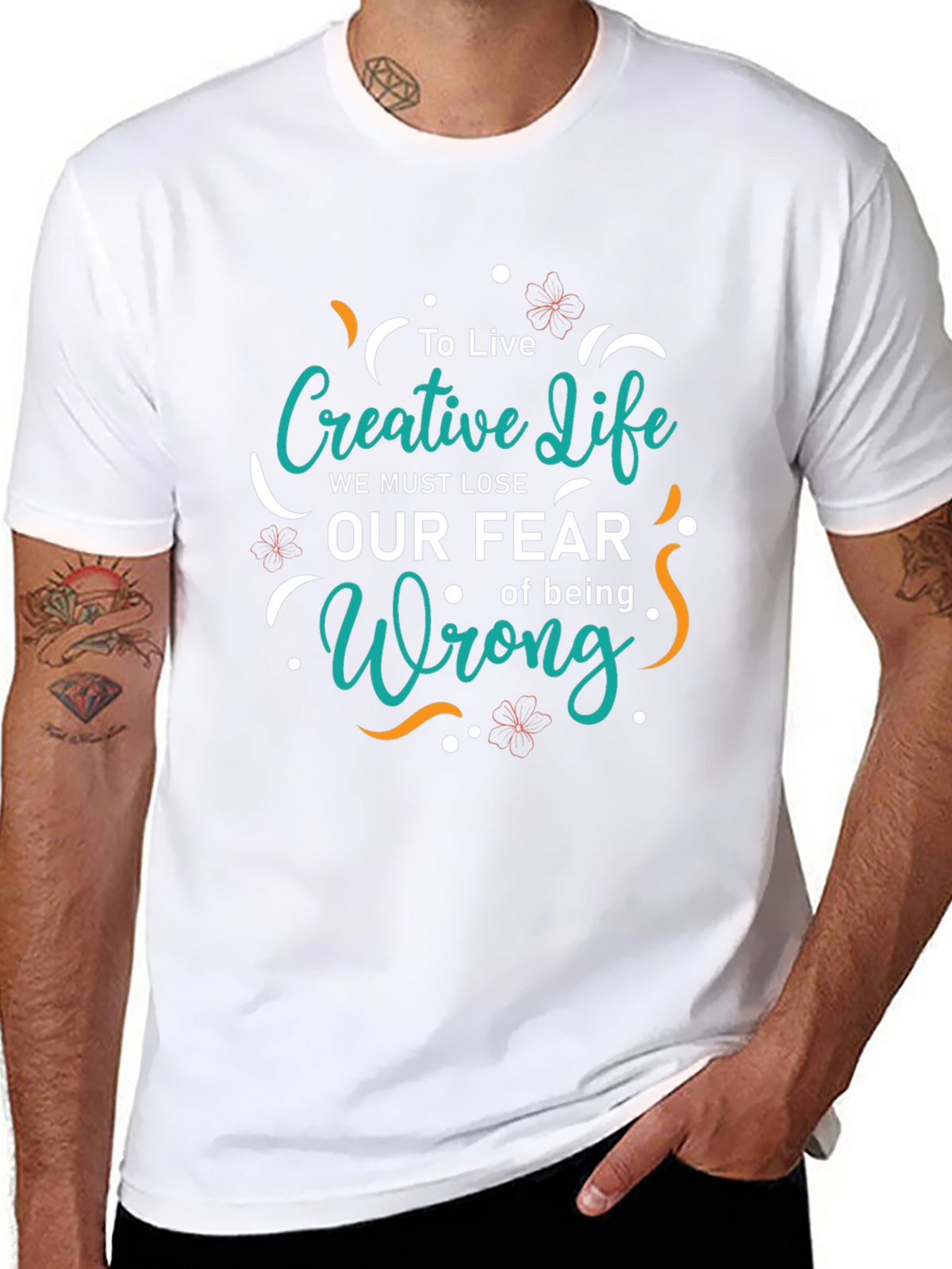 Creative Life Graphic Tee - Trendy Black T-Shirt
