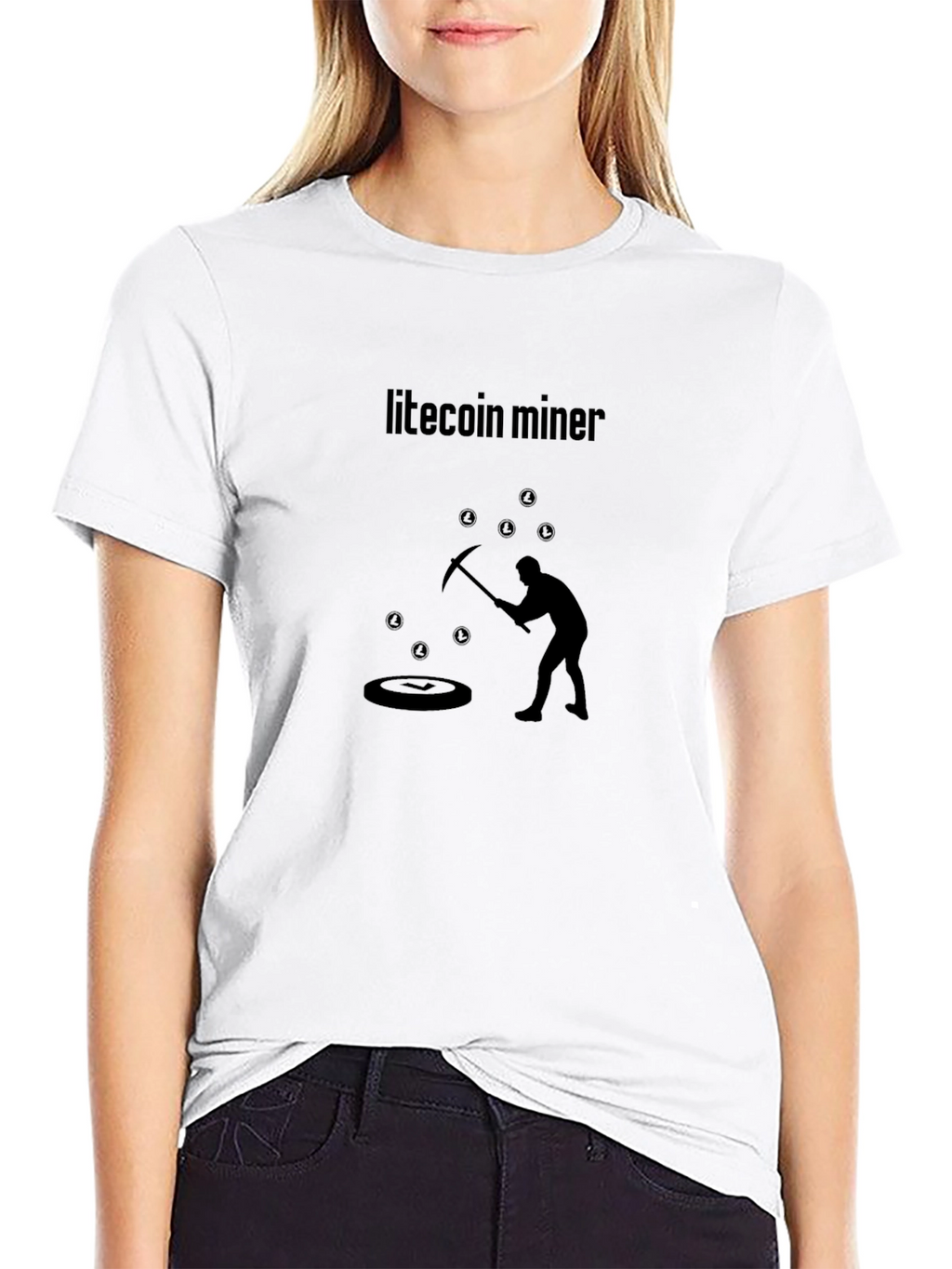 Litecoin Miner Crypto T-Shirt - Black