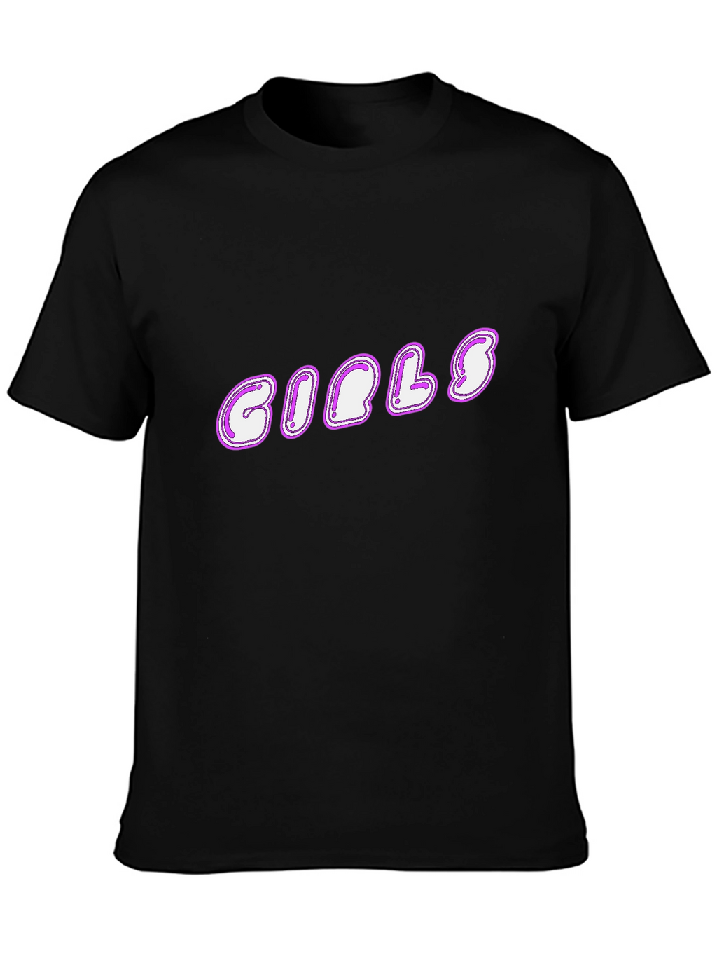 Girls Graphic Black T-Shirt - Casual Style