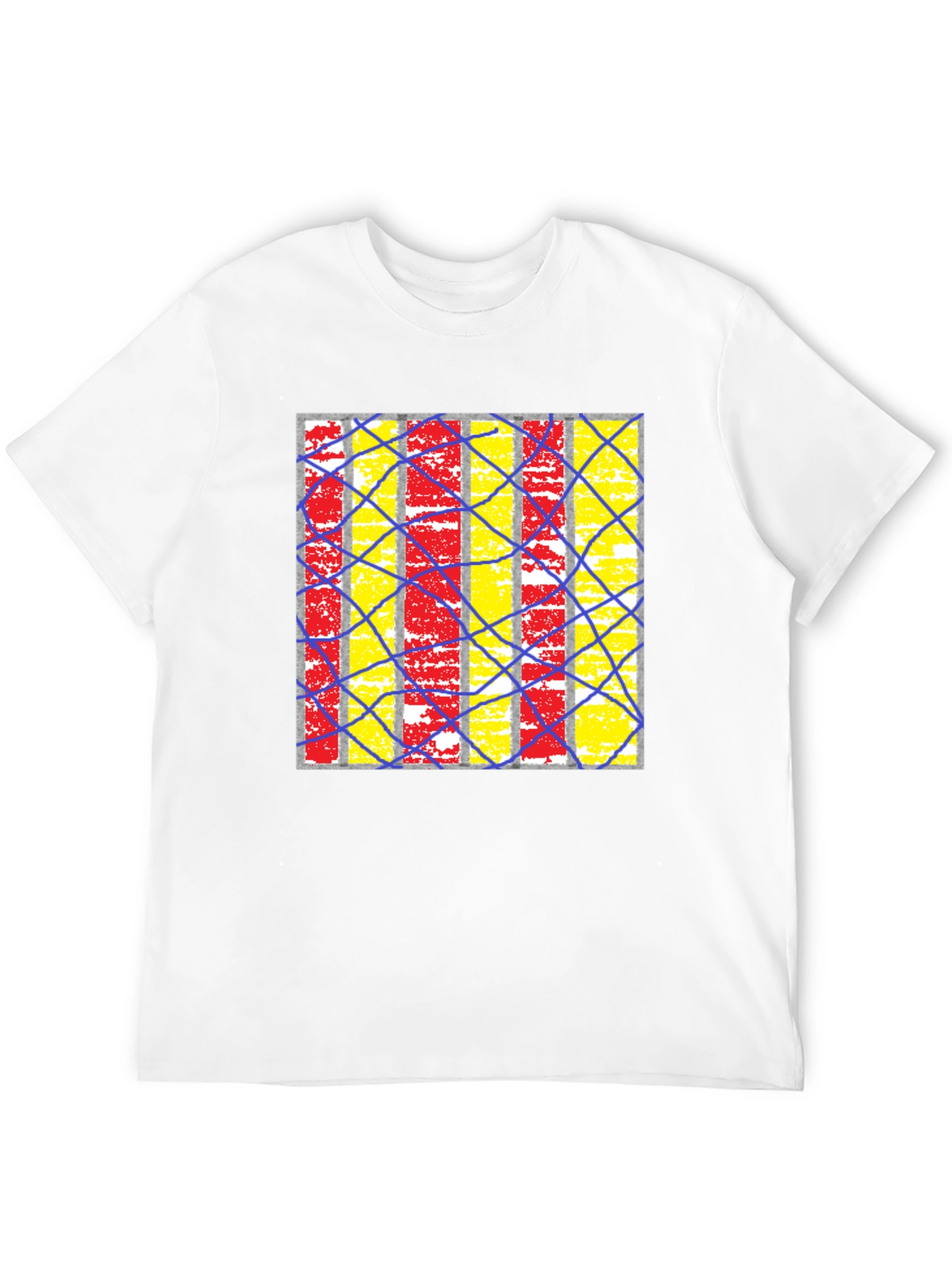 Abstract Graphic Print Crew Neck T-Shirt