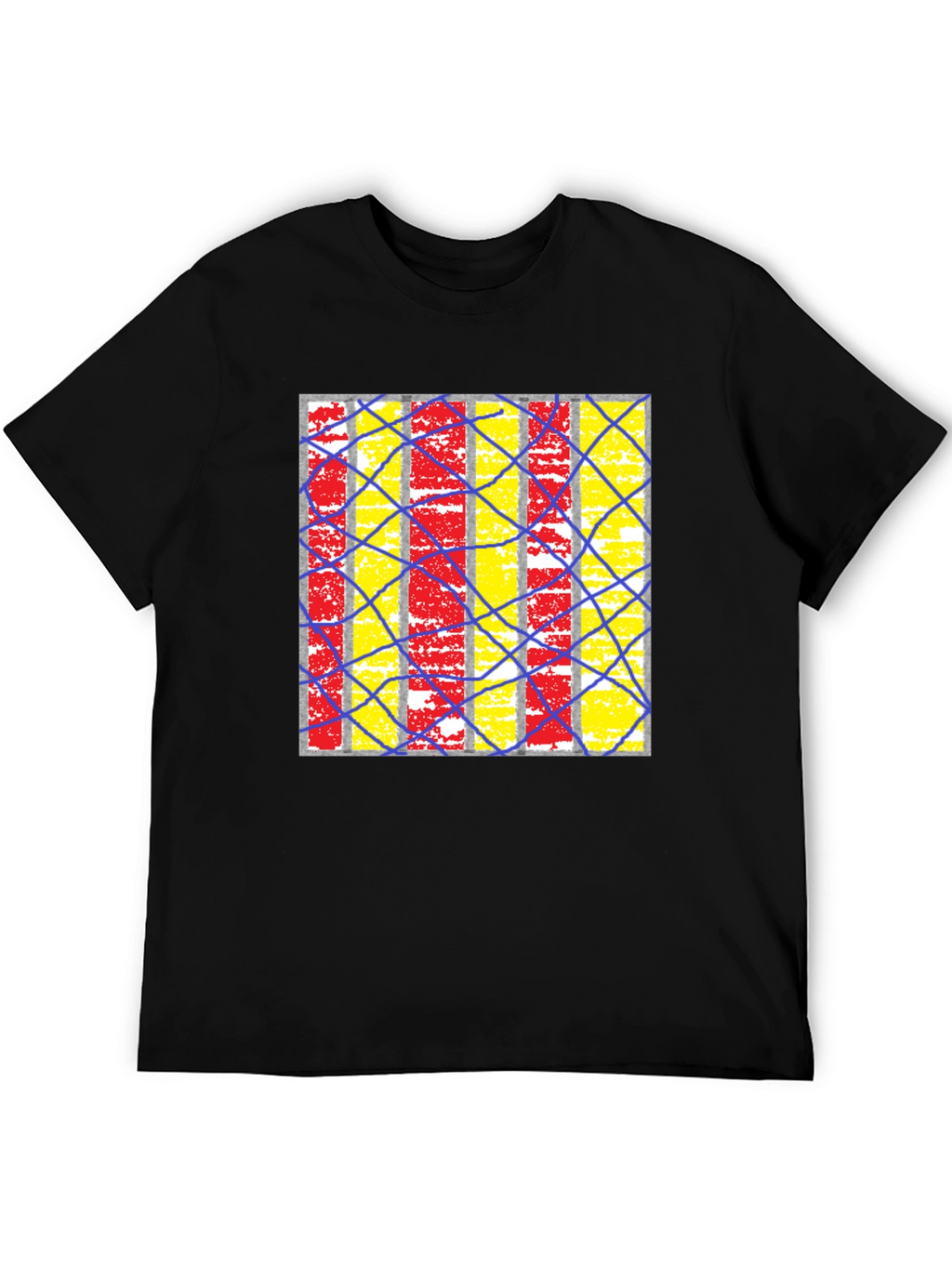 Abstract Graphic Print Crew Neck T-Shirt