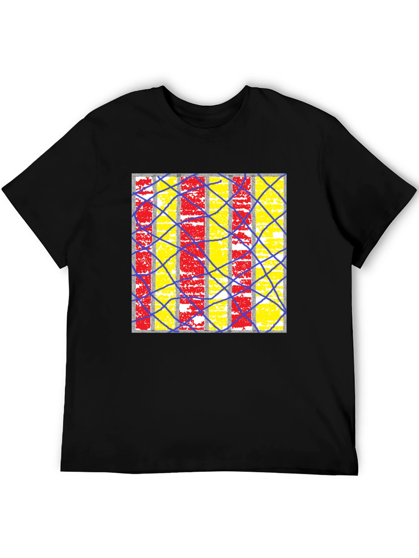 Abstract Graphic Print Crew Neck T-Shirt