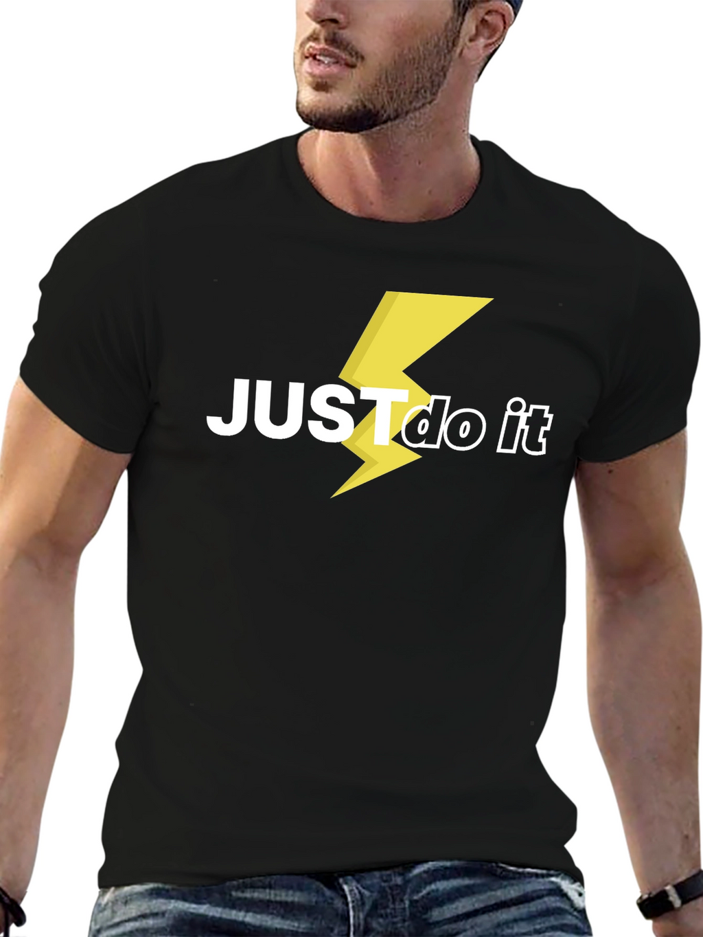 Just Do It Lightning Bolt Graphic Tee