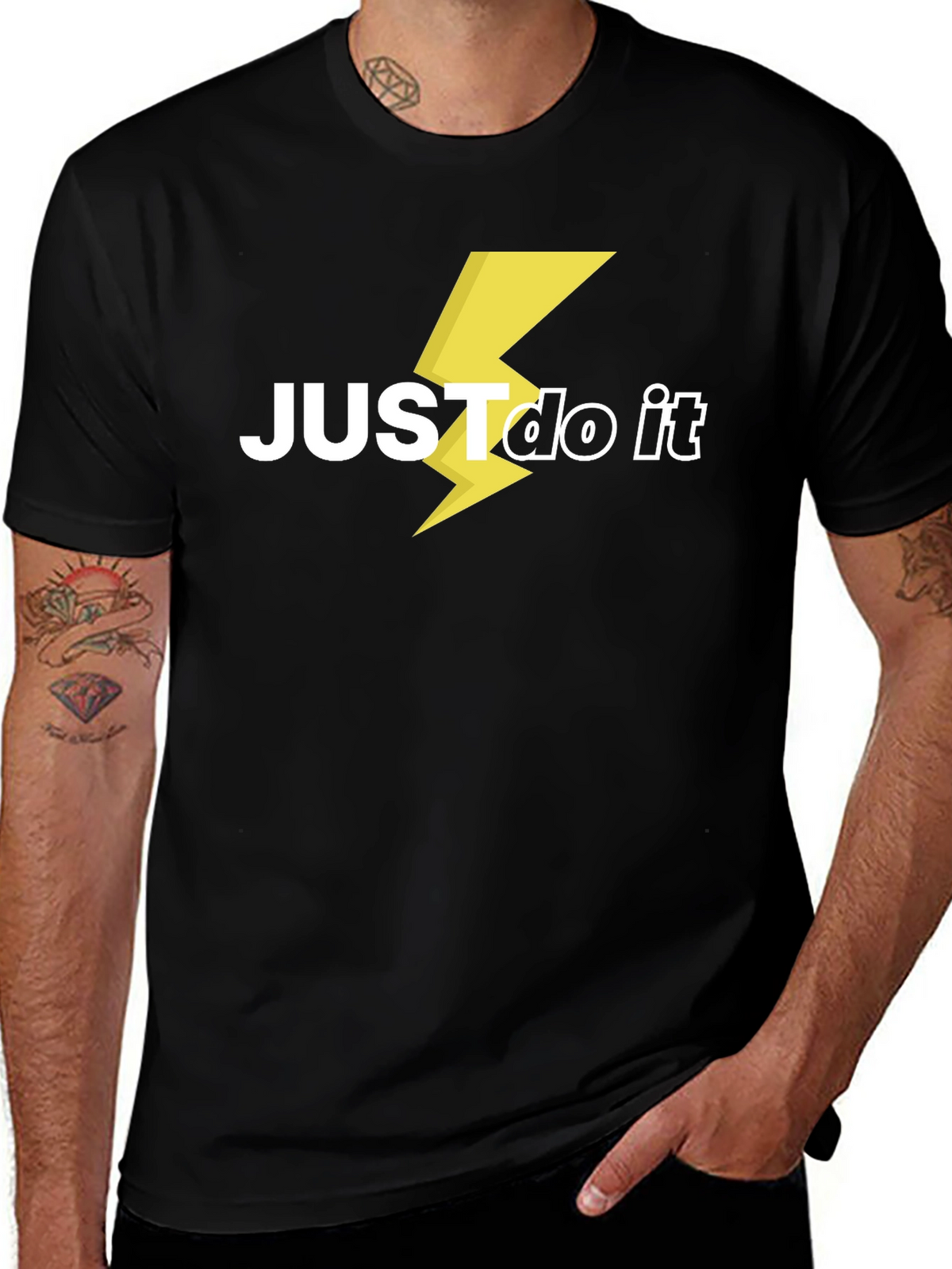 Just Do It Lightning Bolt Graphic Tee
