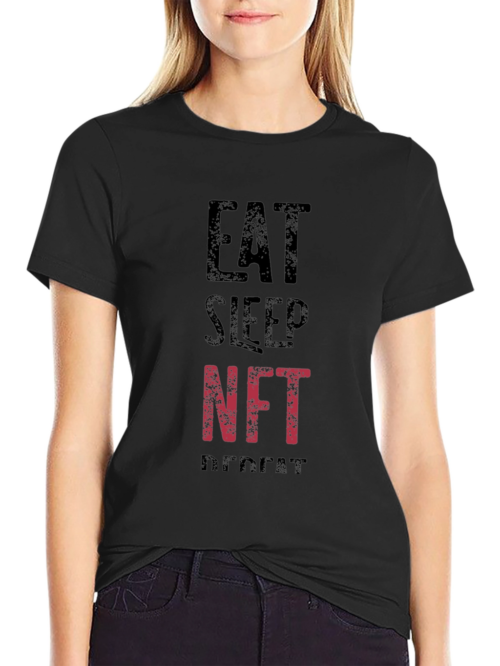 Eat Sleep NFT Repeat Black T-Shirt