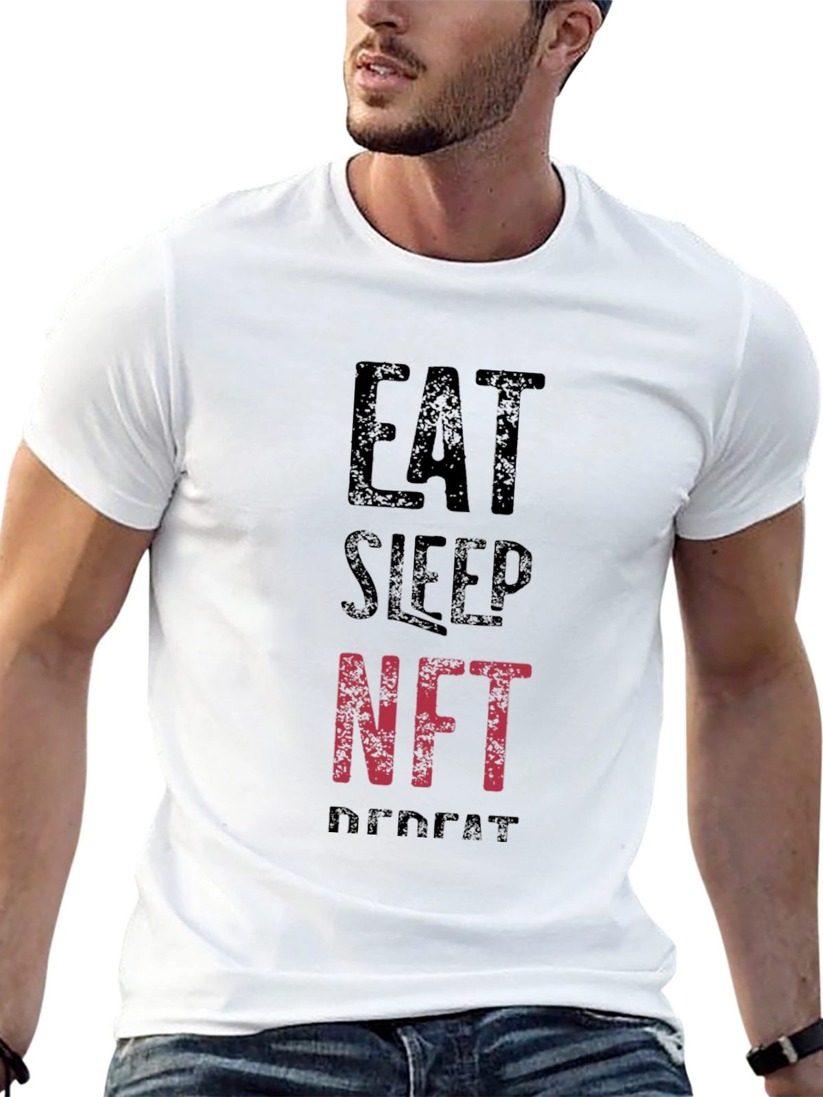 Eat Sleep NFT Repeat Black T-Shirt