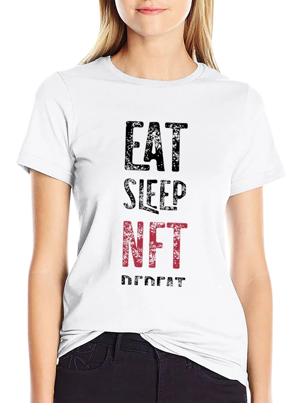 Eat Sleep NFT Repeat Black T-Shirt