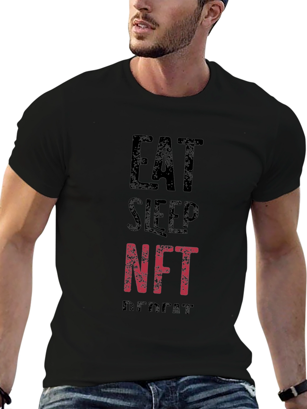 Eat Sleep NFT Repeat Black T-Shirt