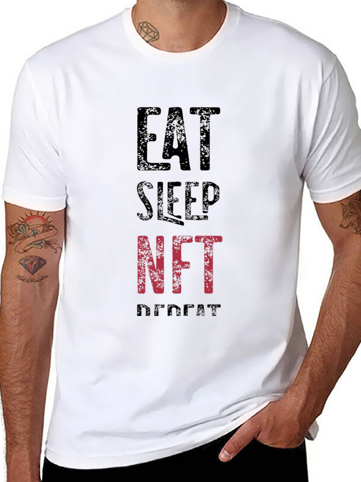 Eat Sleep NFT Repeat Black T-Shirt