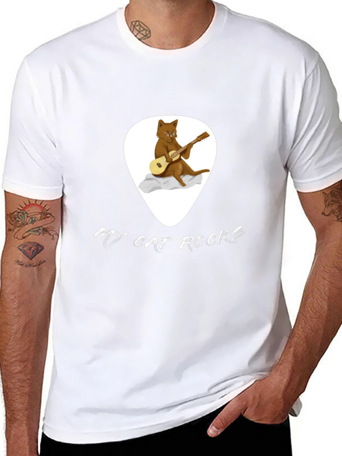 My Cat Rocks Black T-Shirt
