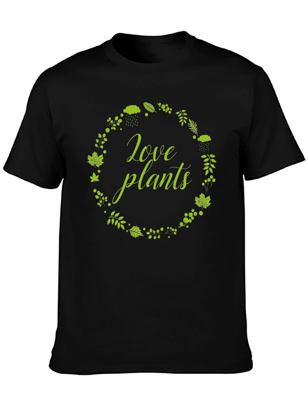 Love Plants Graphic T-Shirt - Black Cotton Tee
