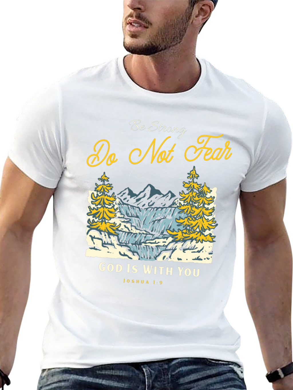 Be Strong T-Shirt: Christian Graphic Tee for Men