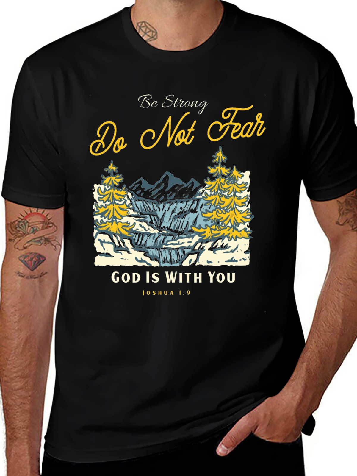 Be Strong T-Shirt: Christian Graphic Tee for Men