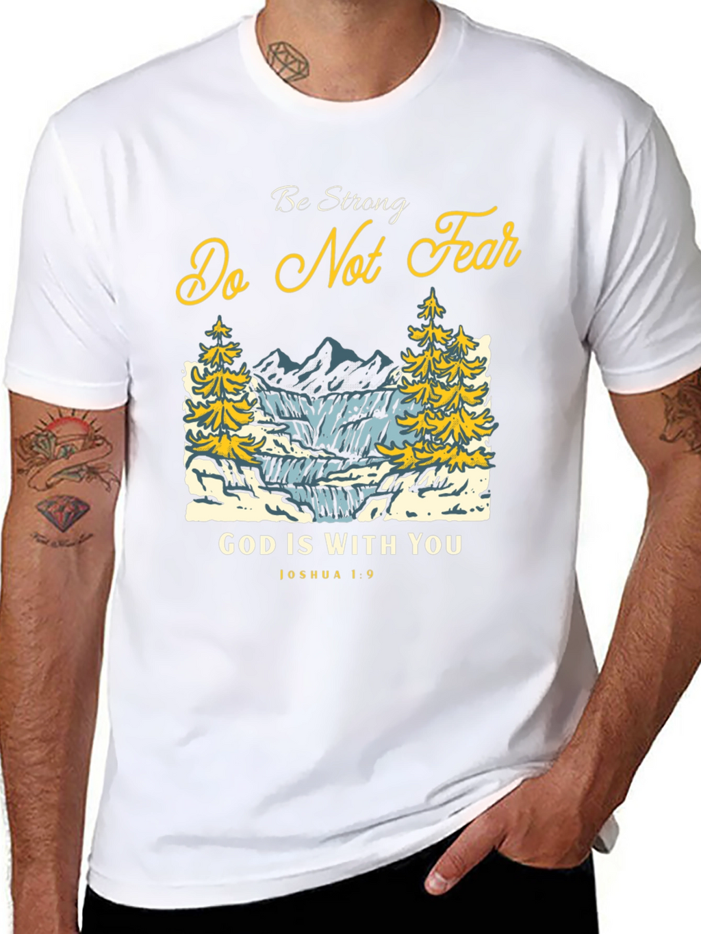 Be Strong T-Shirt: Christian Graphic Tee for Men