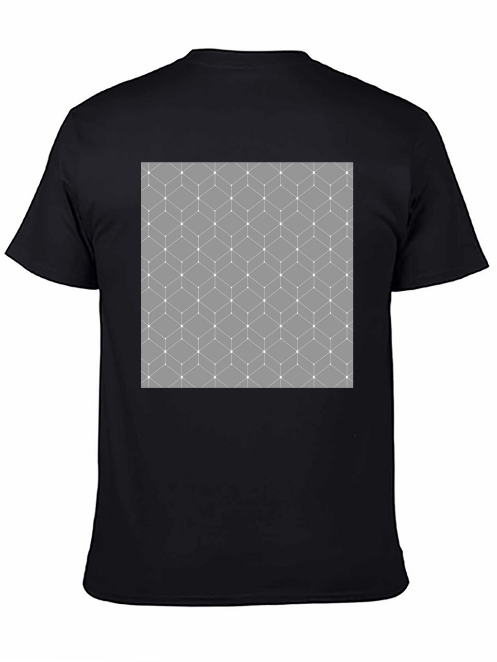 Geometric Cube Pattern Mens Tee - Modern Design