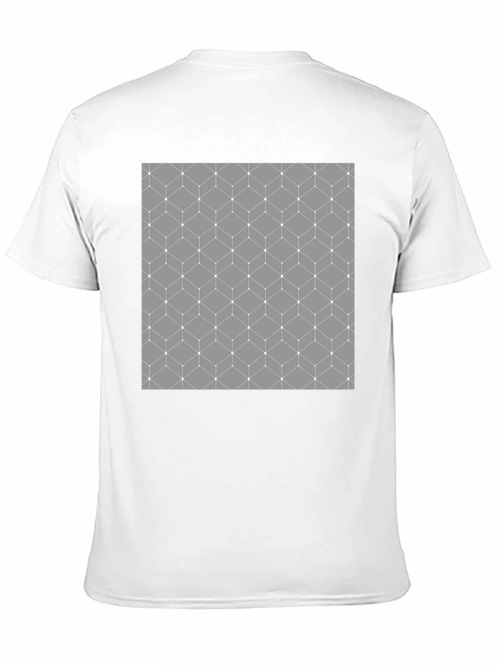 Geometric Cube Pattern Mens Tee - Modern Design