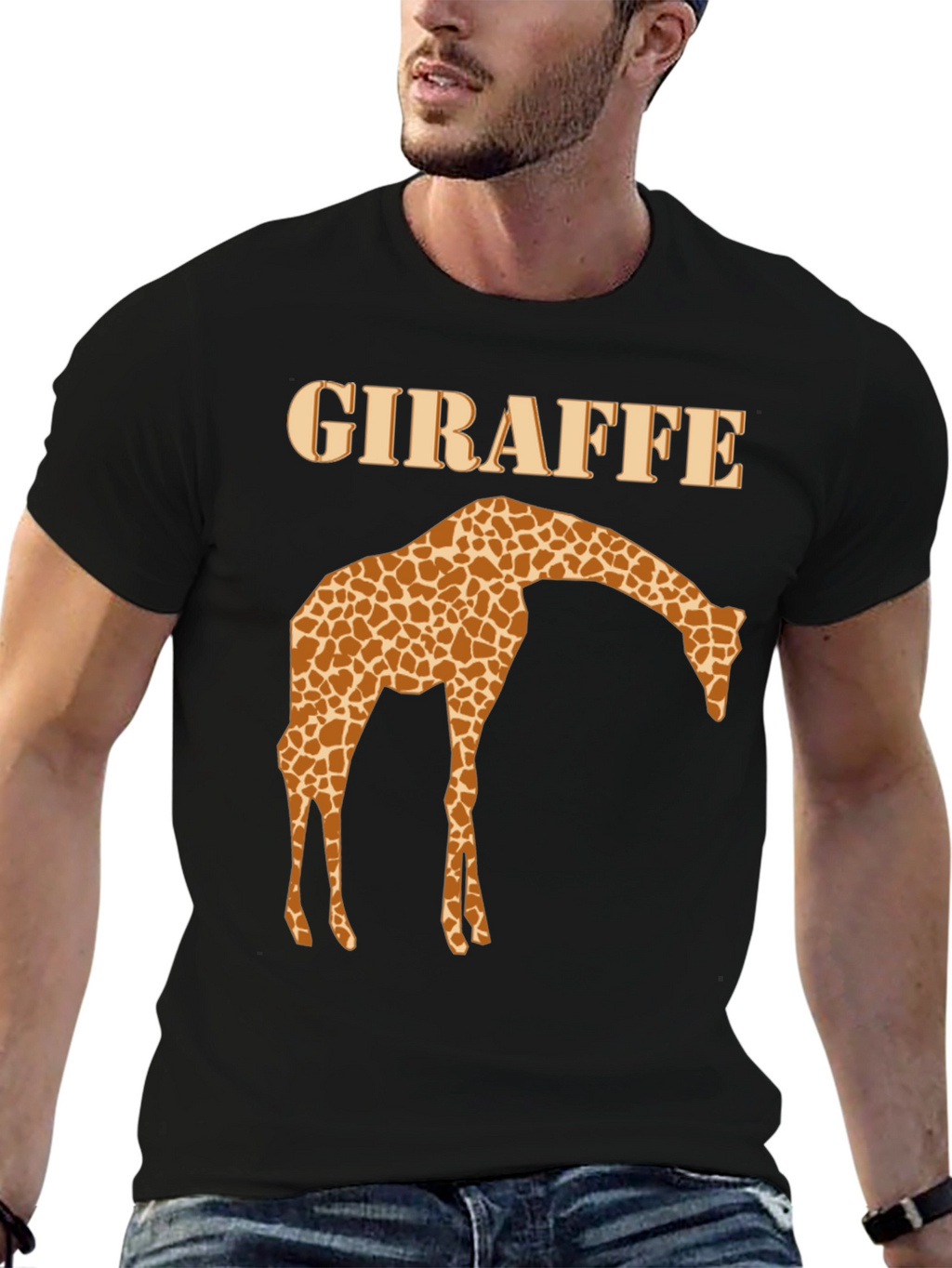 Giraffe Graphic Print T-Shirt