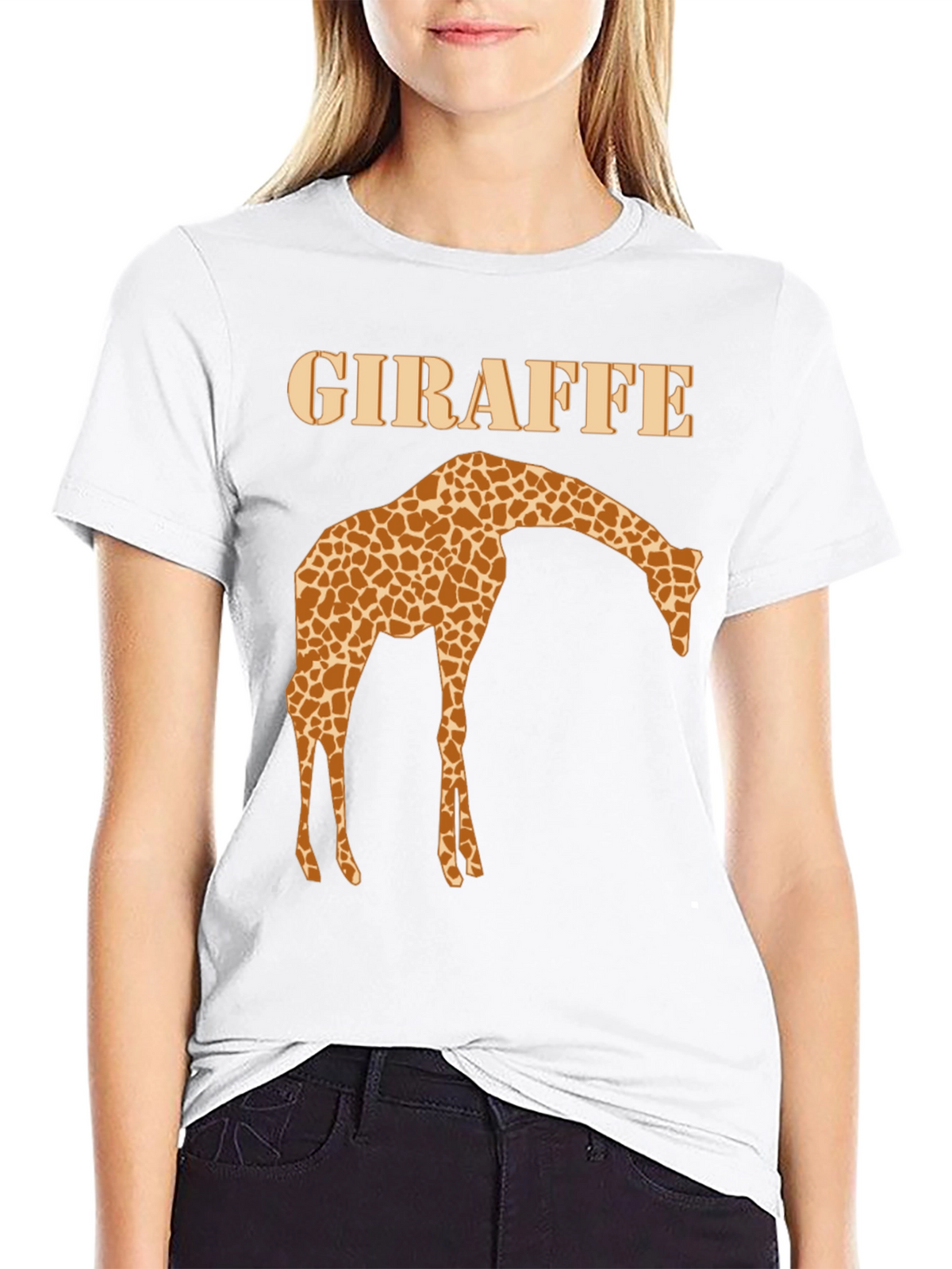 Giraffe Graphic Print T-Shirt