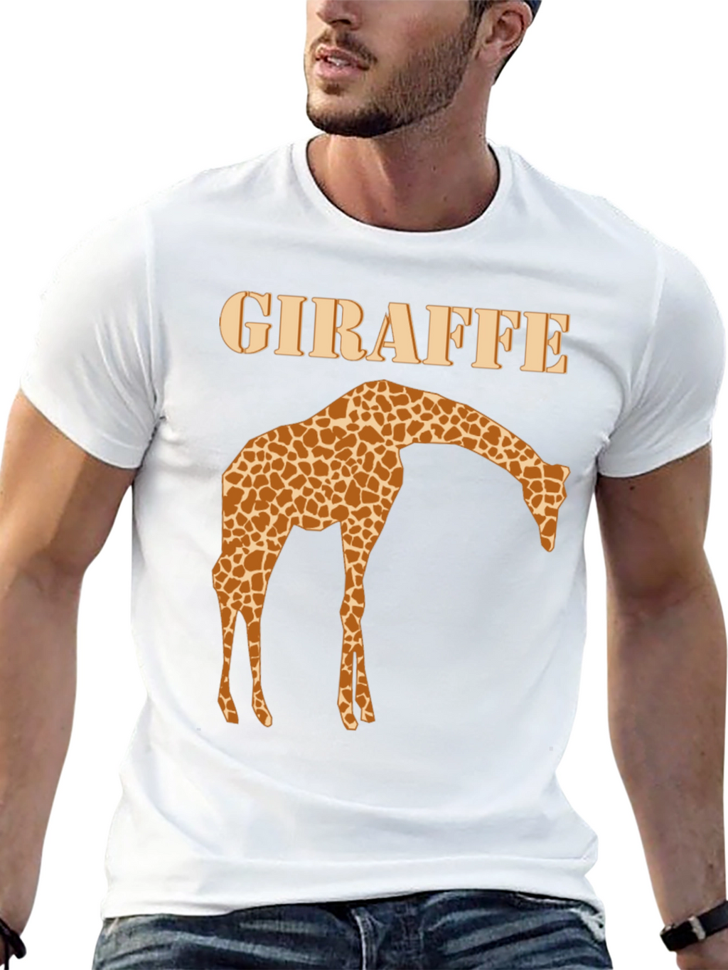 Giraffe Graphic Print T-Shirt