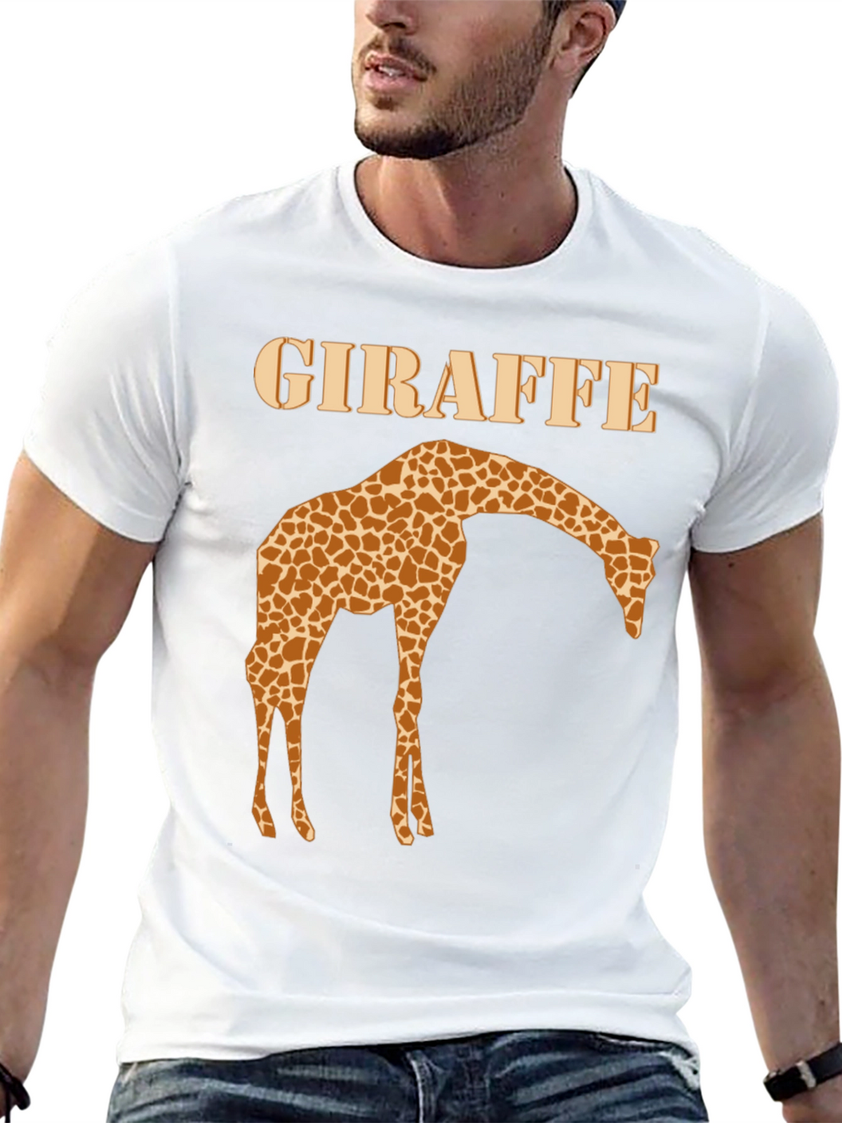 Giraffe Graphic Print T-Shirt