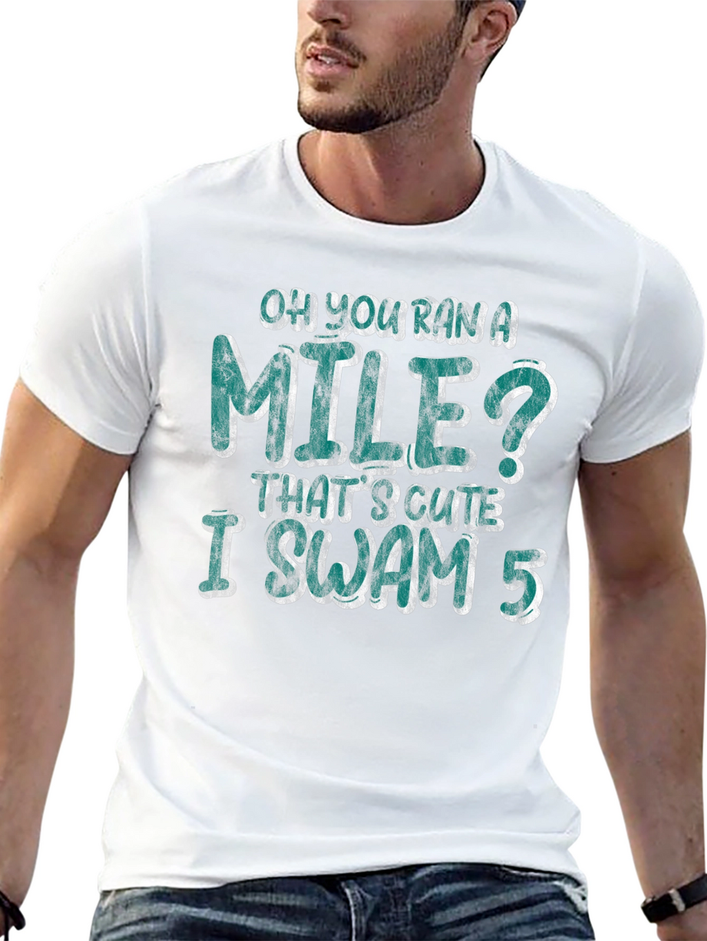 Oh You Ran a Mile Funny Swimmer T-Shirt