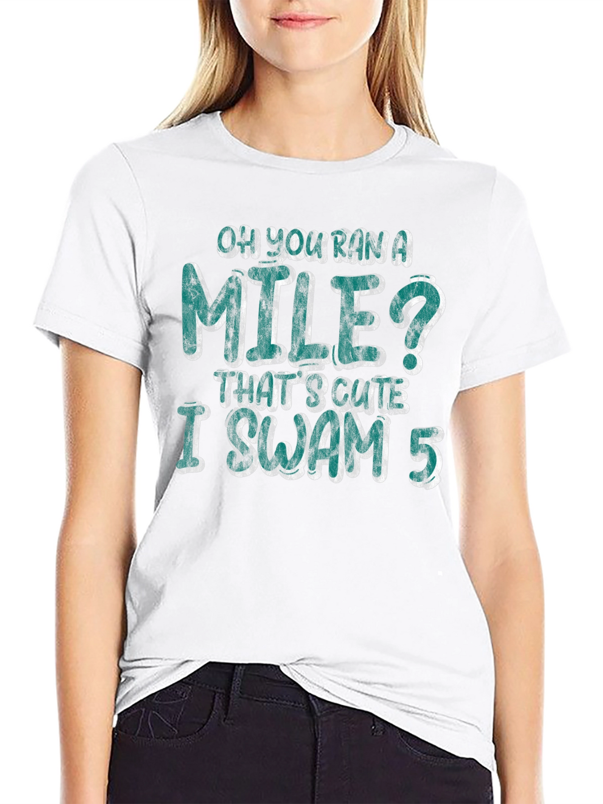 Oh You Ran a Mile Funny Swimmer T-Shirt