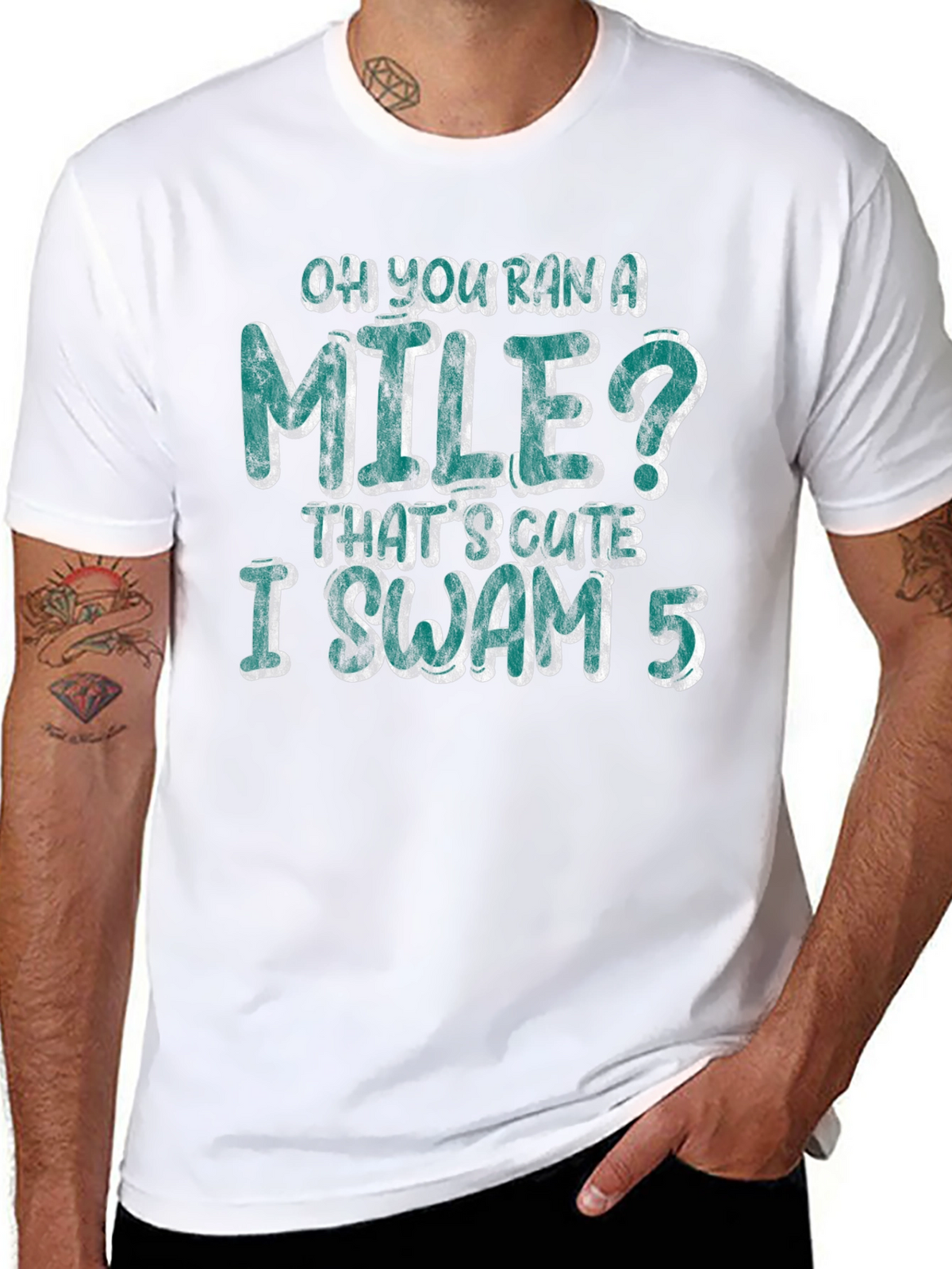 Oh You Ran a Mile Funny Swimmer T-Shirt