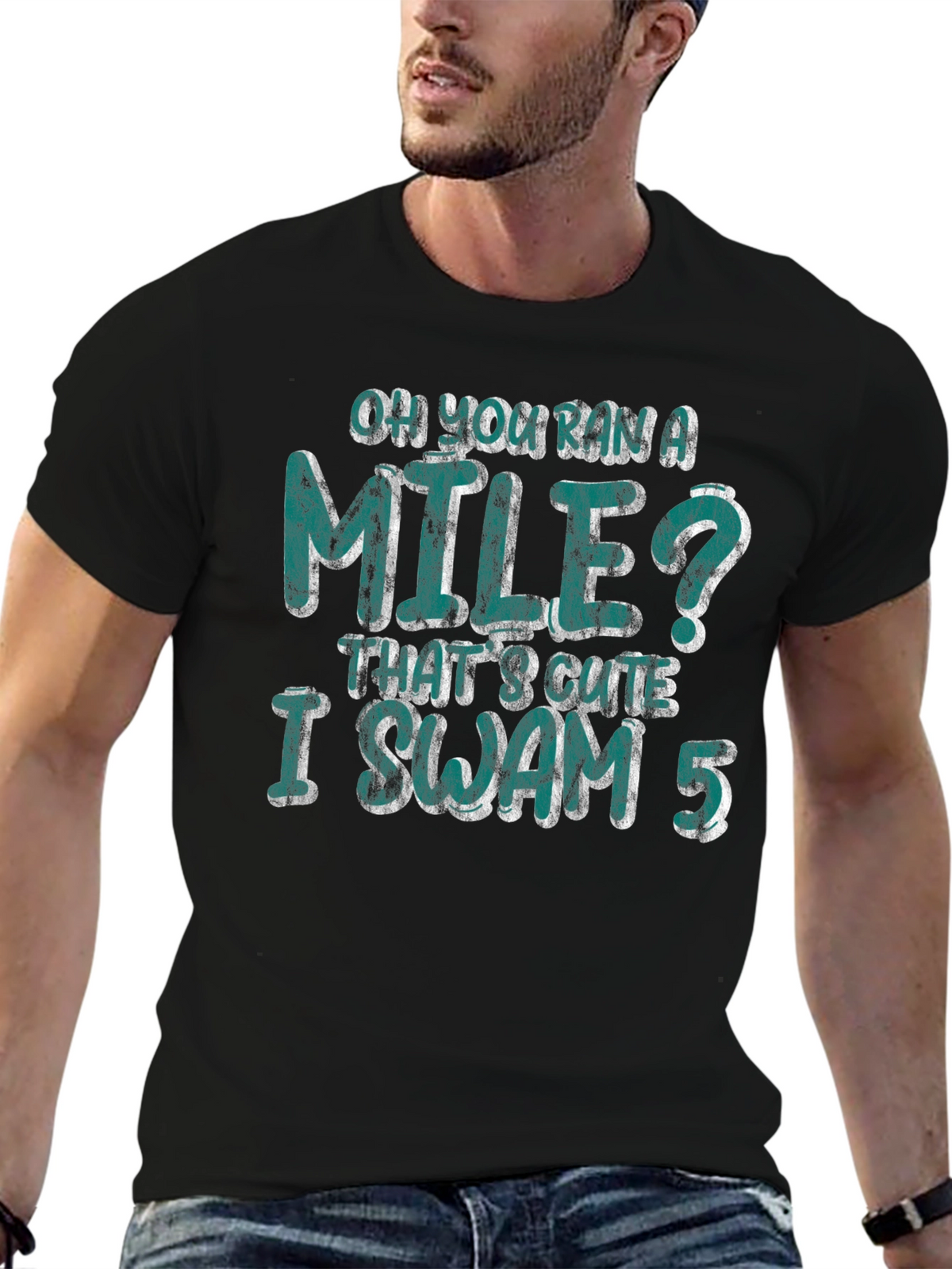 Oh You Ran a Mile Funny Swimmer T-Shirt