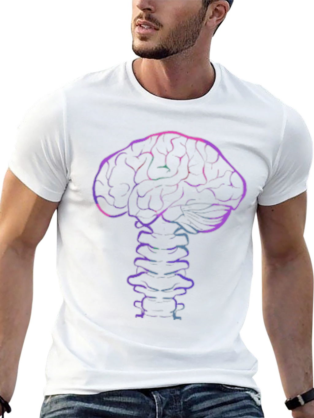 Brain & Spine Graphic Tee - Black