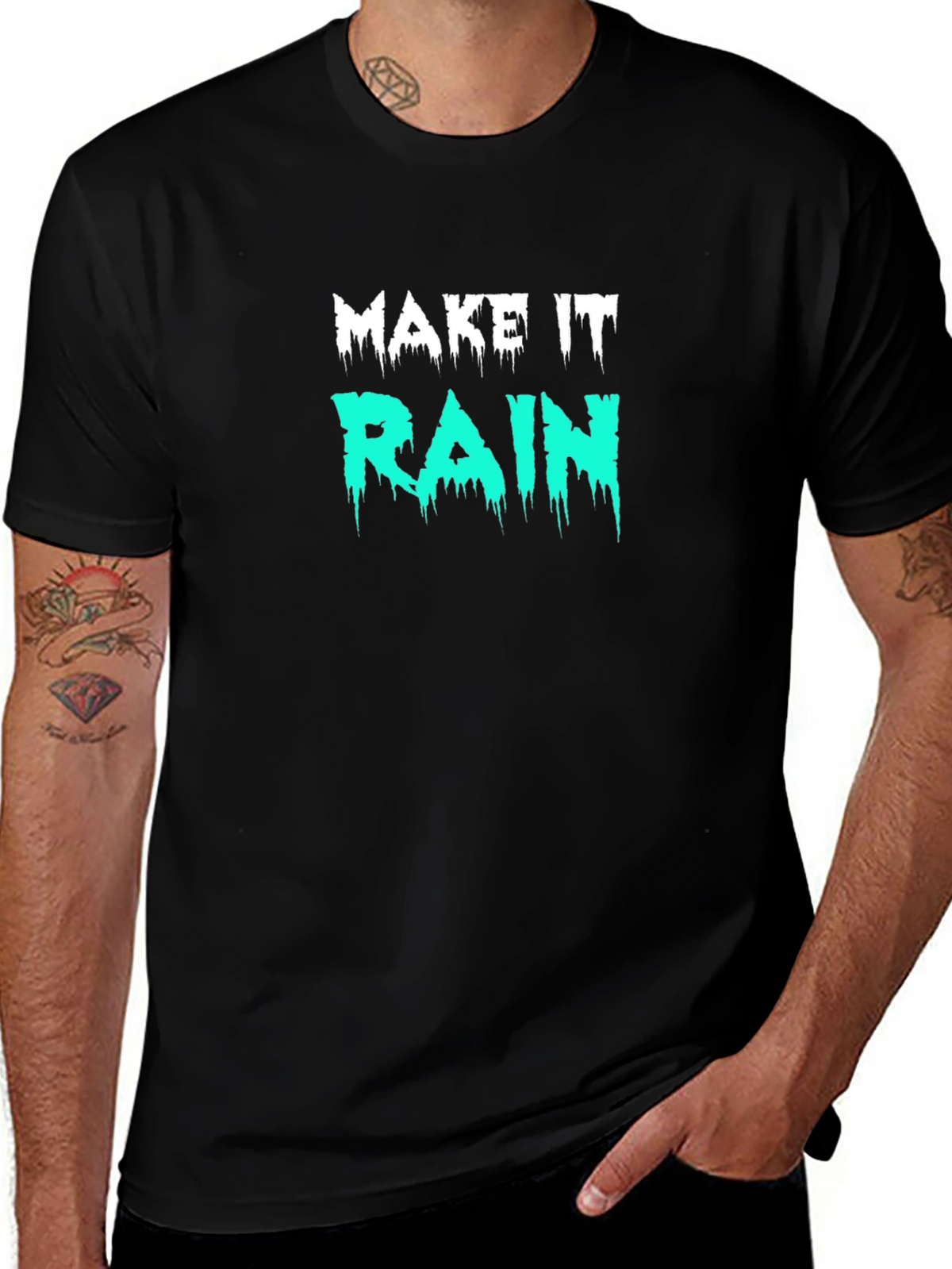 Make It Rain Graphic T-Shirt - Black