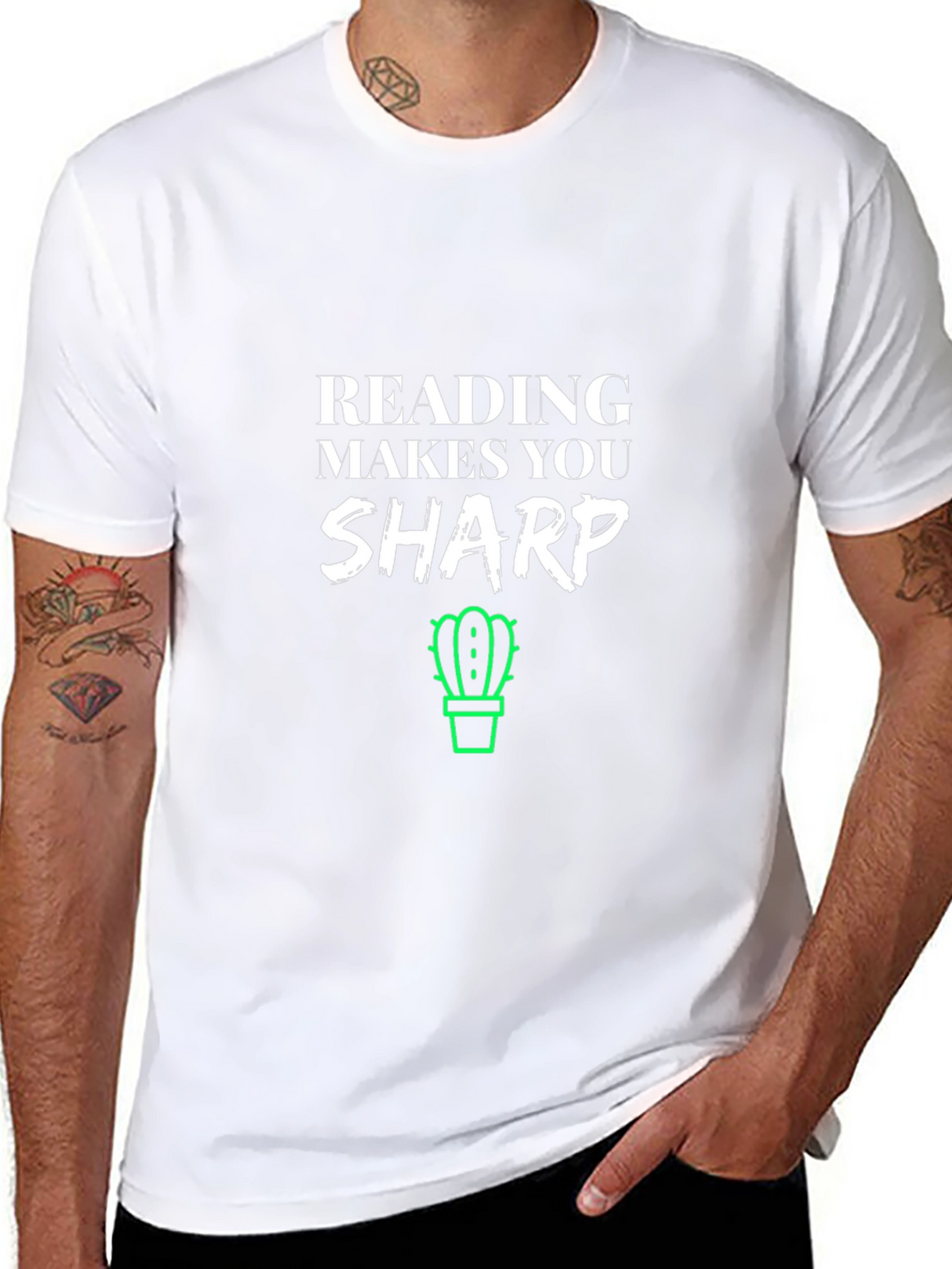 Reading Makes You Sharp T-Shirt - Black