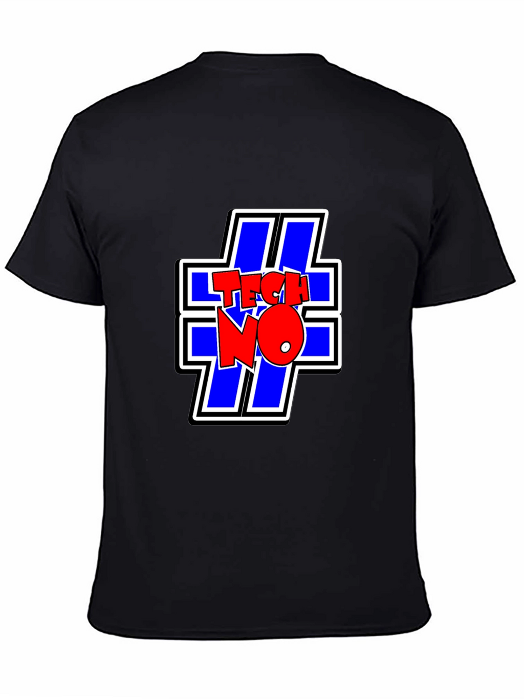 TECHNO Graphic Tee - Cool Black T-Shirt