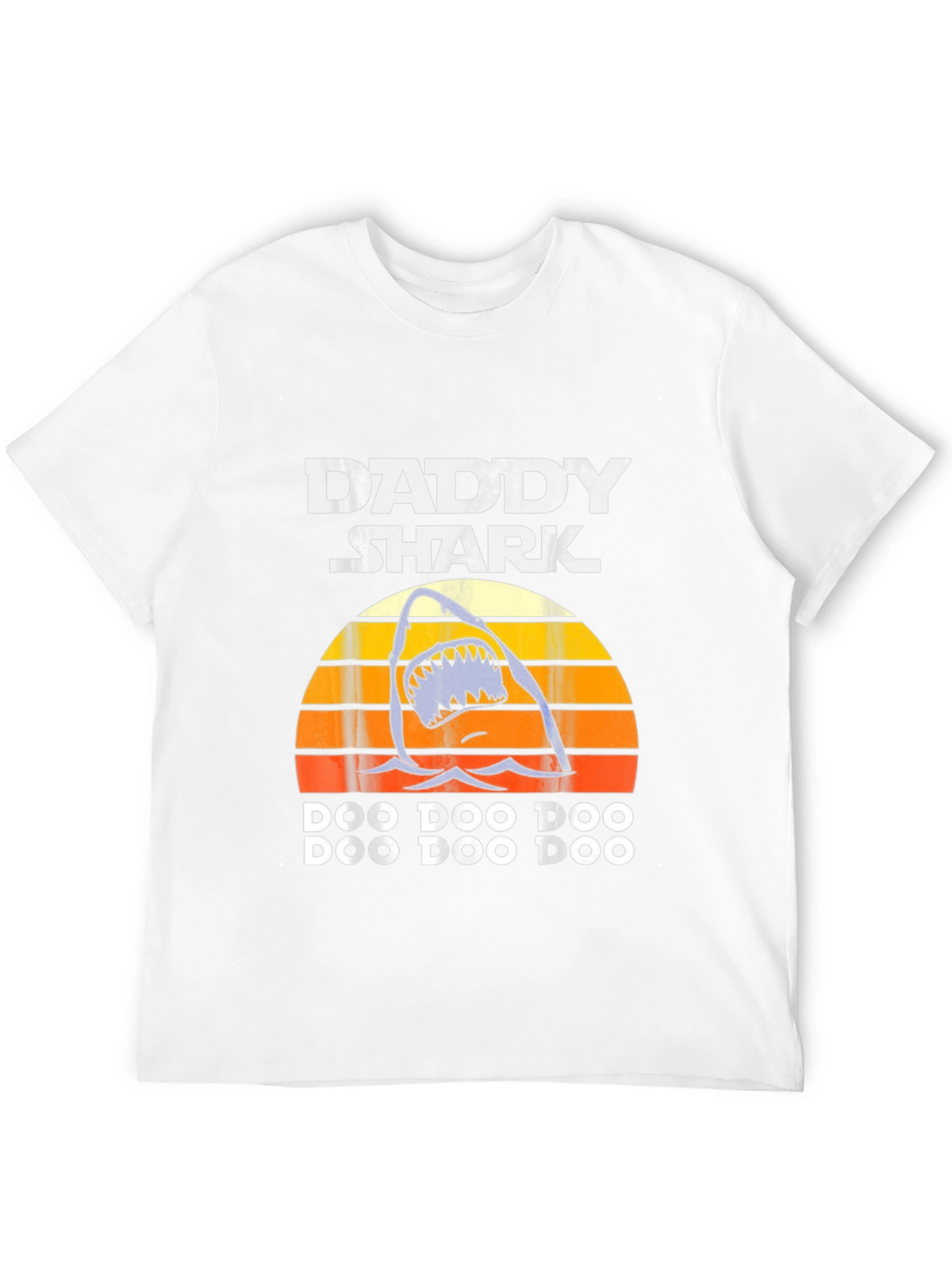 Daddy Shark T-Shirt - Mens Black Cotton Graphic Tee