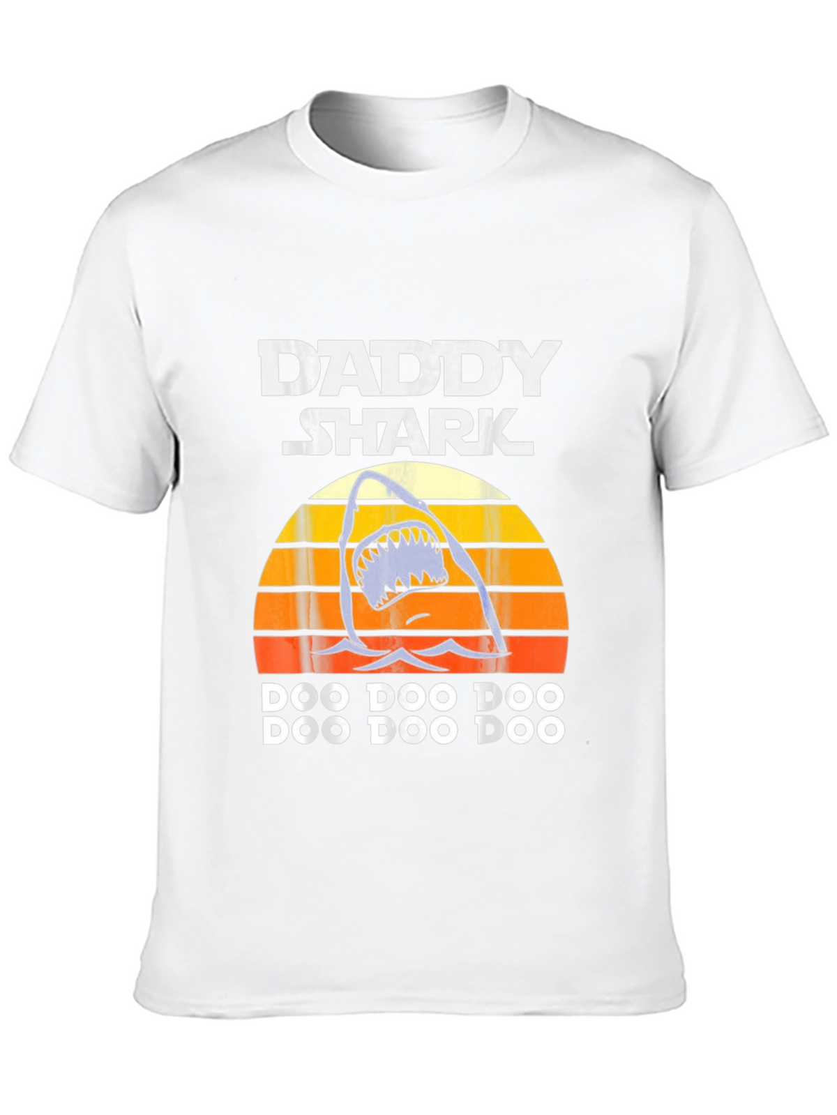 Daddy Shark T-Shirt - Mens Black Cotton Graphic Tee