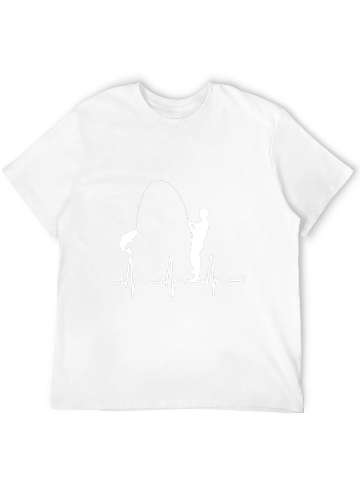 Fishing Heartbeat Graphic T-Shirt