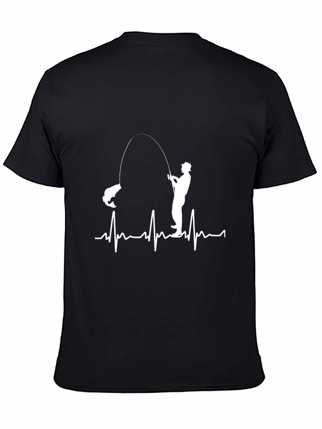 Fishing Heartbeat Graphic T-Shirt