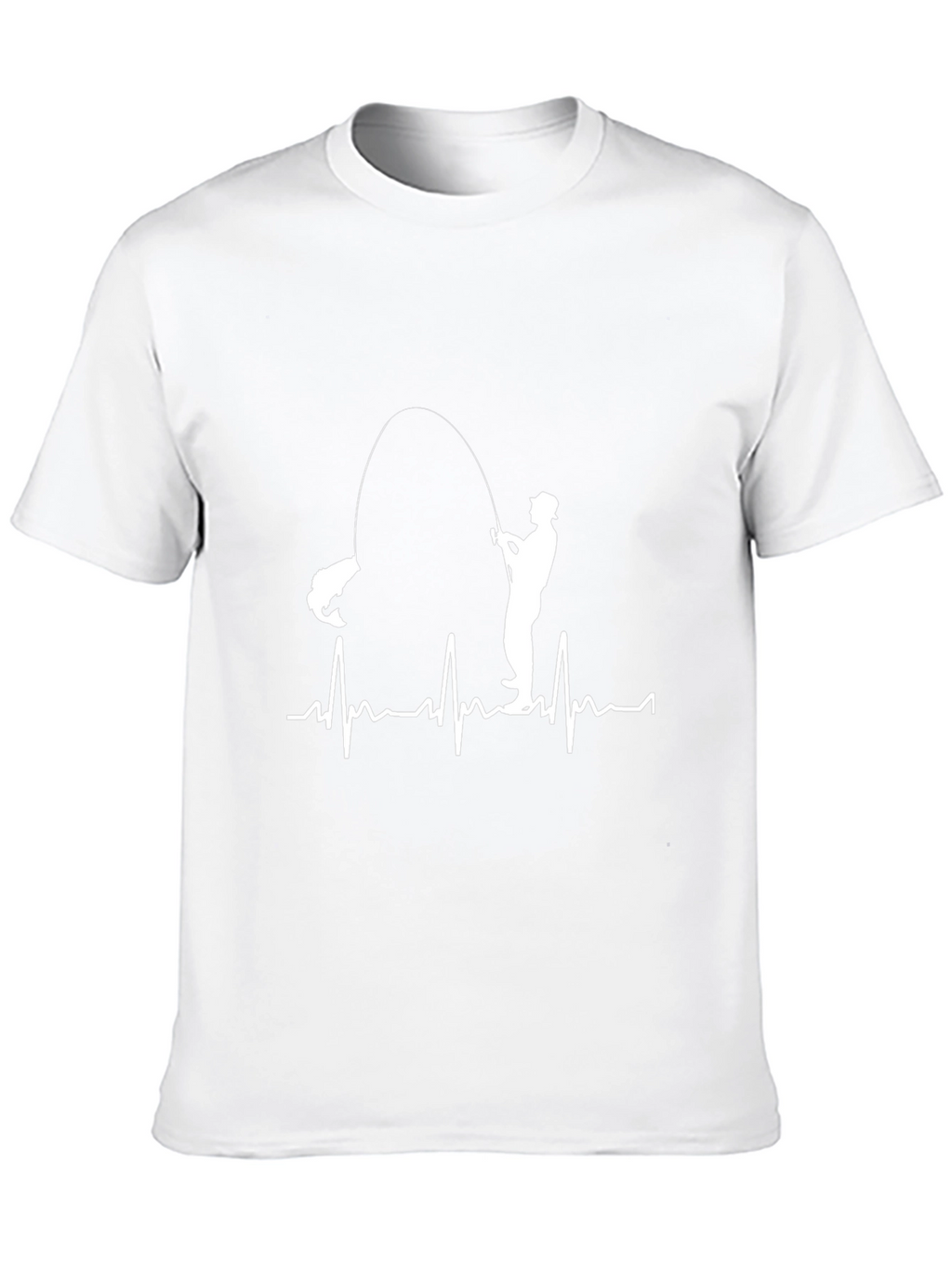 Fishing Heartbeat Graphic T-Shirt
