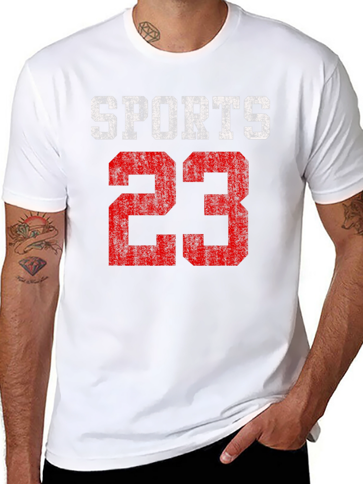 Sports 23 Graphic Tee - Distressed Print