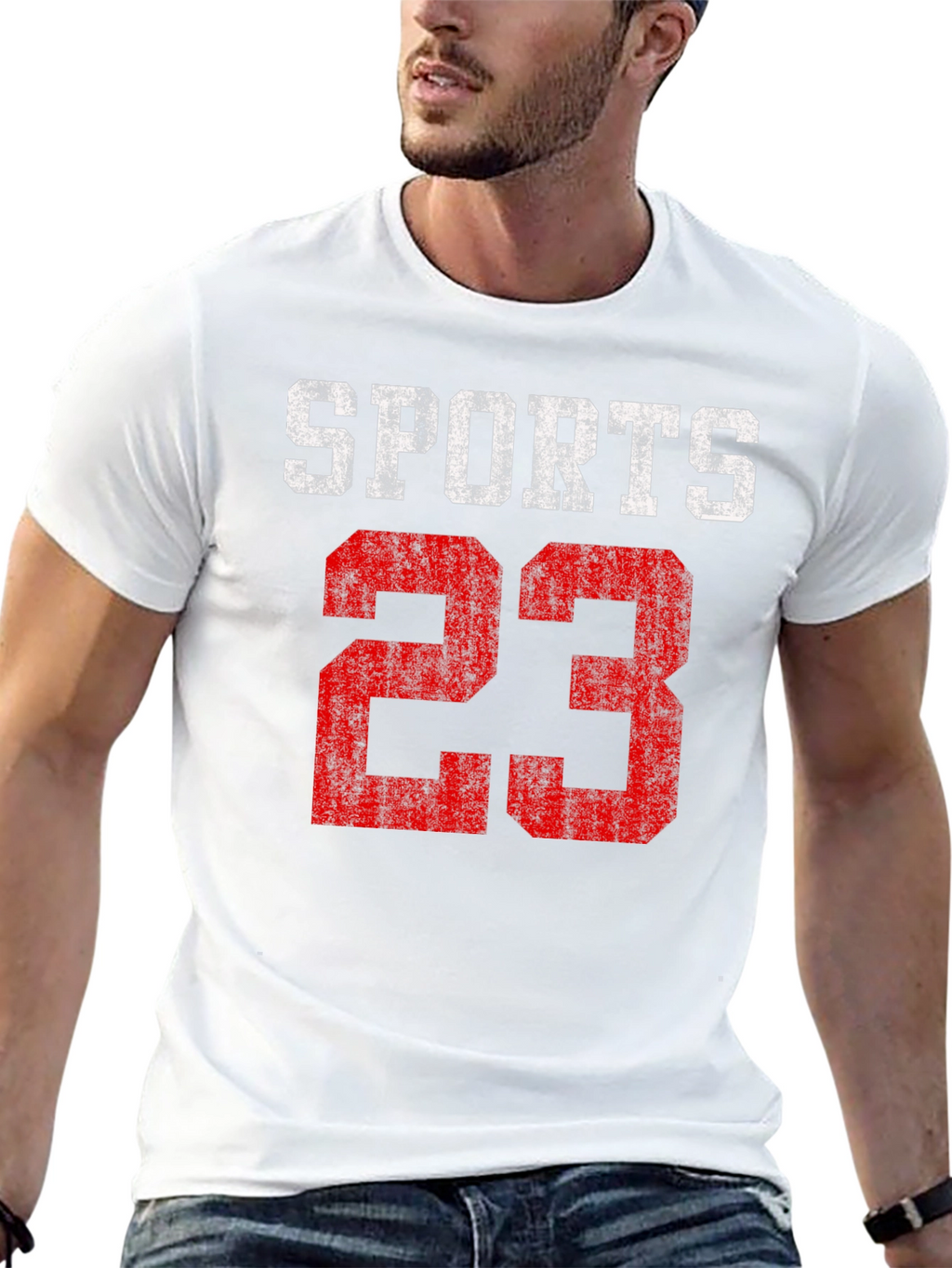 Sports 23 Graphic Tee - Distressed Print