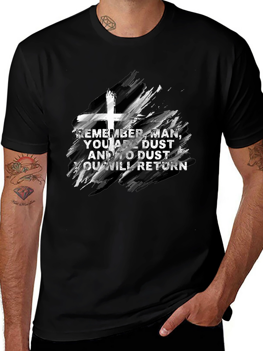 Remember Man T-Shirt - Dust Cross Design