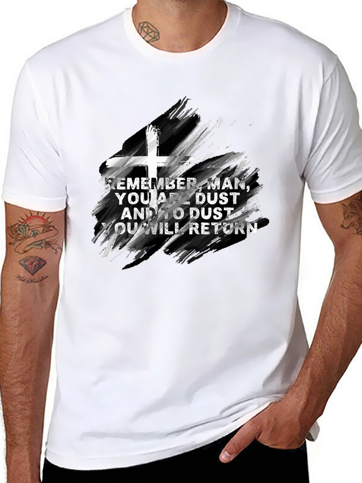 Remember Man T-Shirt - Dust Cross Design