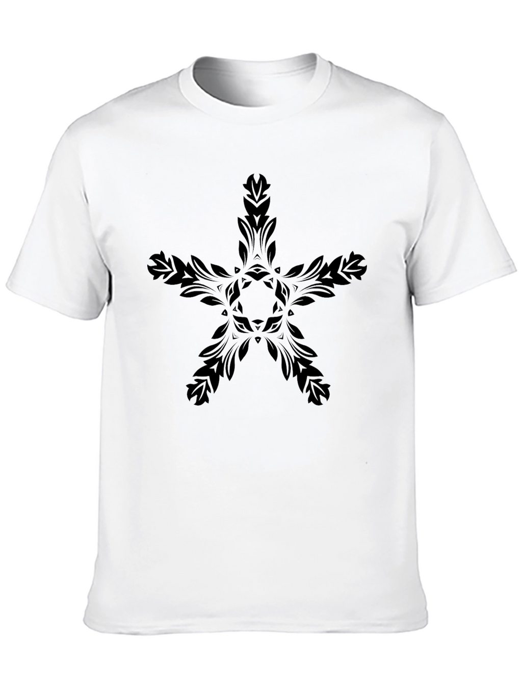 Black Floral Star Graphic Tee