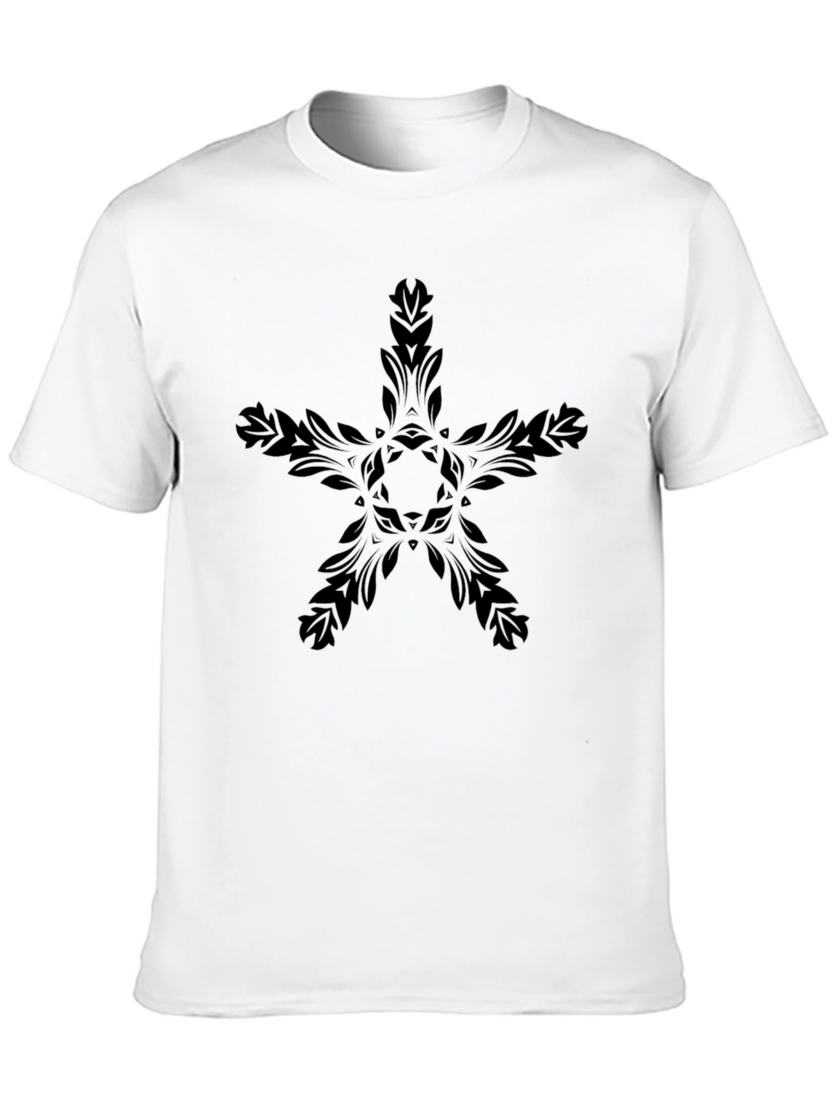 Black Floral Star Graphic Tee